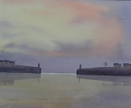 Crépuscule sur le port